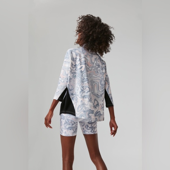 Tuckernuck Sport Hazy Marble  Ally Swing Sweatshirt Boxy XS/S Pink Oversized - Picture 10 of 12